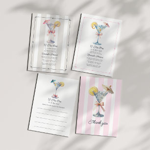 Invitación Se acerca un Tini, Baby Shower Martini
