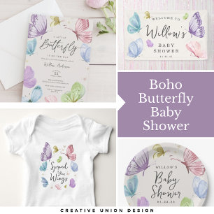 Body Para Bebé Boho Spread sus alas mariposa bebé de una pieza