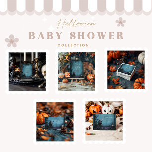 Servilleta De Papel Baby Shower de Halloween azul gótico