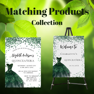 Lámina Invitación presupuestaria para vestido verde esmer