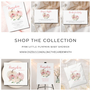 Invitación a una ducha de bebé rosa pequeña calaba