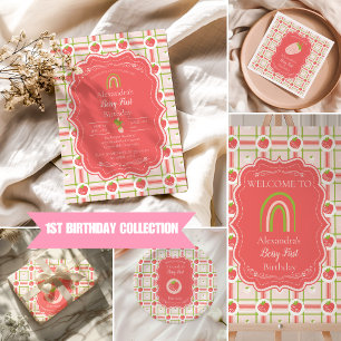 Hoja De Papel De Regalo Berry First Birthday 1er cumpleaños