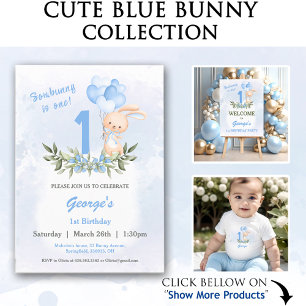 Camiseta De Bebé Hermoso Conejo Azul 1000 Nacimiento Verde Primaver