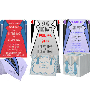 Invitación Bauhaus Tuxedo -RB (Recepción)