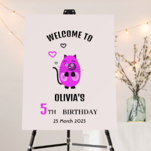 Invitación del gato lila