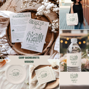 Invitación Camping Bachelorette Weekend Itinerary