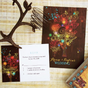 Invitación Boda caprichoso del árbol de la vida