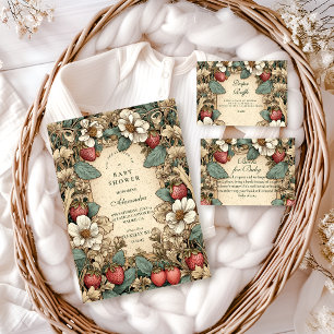 Tarjeta De Recepción Sorteo de Pañales del Bosque de Fresas Caprichoso
