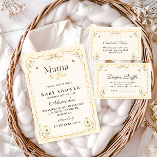 Invitación Ducha de Bebé Mama To Bee Coquette