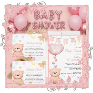 Servilleta De Papel Es un Chica de Teddy Bear Personalizado de Baby Sh