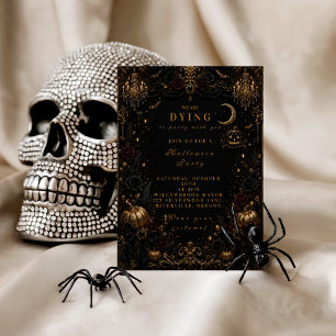 Pegatina Redonda Fiesta de Halloween Glam Elegante