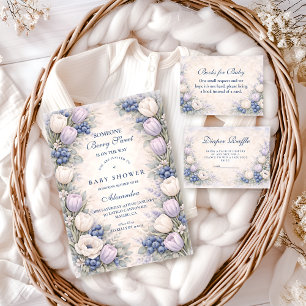 Servilleta De Papel Jardín de Flor de Arándano Baby Shower