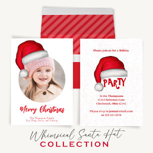 Adorno Metálico Navidades Moderno Cute Red Santa Hat Whimsical