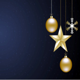 Mantel Navidades Fiesta Ornaments de oro Marina Blue Eleg