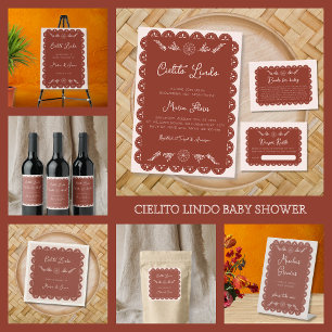 Servilleta De Papel Cielito Lindo Papel Picado Baby Shower mexicano