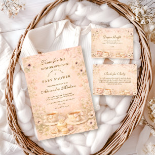 Invitación Fiesta del té para la futura mamá