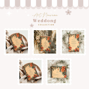 Invitación Marco floral de verano Boda Art Nouveau