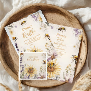 Invitación Mamá de la cosecha para ser Baby Shower floral ama