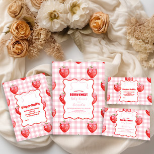 Invitación Berry Sweet Pink Coquette Baby Shower