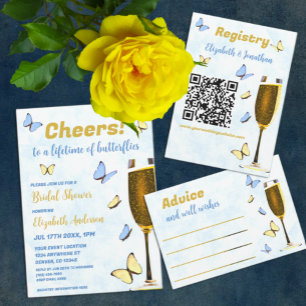 Invitación Saludos A La Vida De Las Mariposas Ducha De Novias