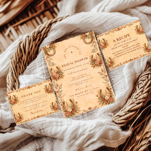 Invitación Despedida de Soltera Floral Western Rústica