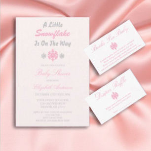 Invitación Un Pequeño Snowflake Está En Camino De Baby Shower