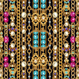 Pegatinas de cadena de perla cuadrada.