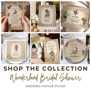 Etiqueta Alice In Wonderland Vintage Story Bridal Shower