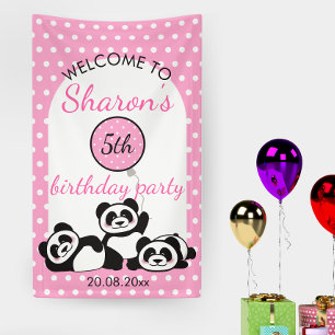 Servilleta De Papel Fiesta de cumpleaños del patrón del panda lindo