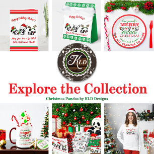 Camiseta Pandas Navidades personalizados