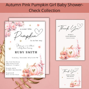 Cuaderno Rubor Pink Pumpkin Floral Baby Shower Guest book