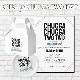 Chugga Chugga dos   Invitación de cumpleaños para 