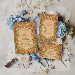 Tarjeta De Agradecimiento Boda Botánica de Huerto Fresco
