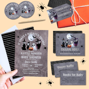 Invitación Se Necesita Un Baby Shower De Halloween De Aldea A