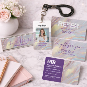 Tarjeta De Agradecimiento Perla Mármol Moderna Profesional