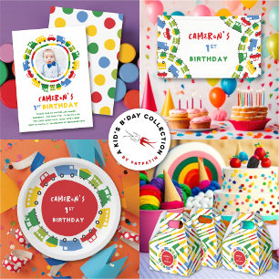 Hoja De Papel De Regalo Juguetes coloridos en transporte de niños fiesta d
