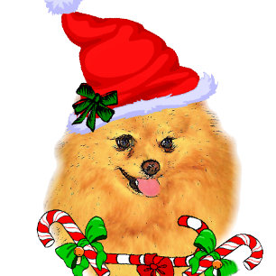 Tarjeta Festiva Navidades de Pomerania