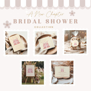 Pegatina Redonda Un nuevo capítulo comienza con los libros rosas y 