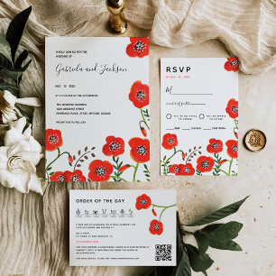 Servilleta De Papel Espías rojas boda floral moderno