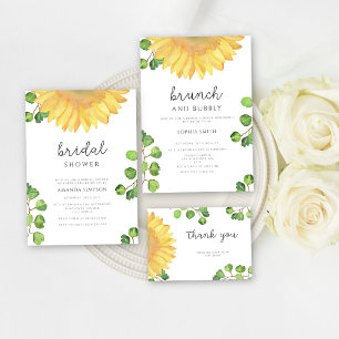 Invitación Ducha de brunch y burbuja de novia