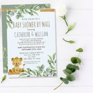 Invitación Libros de leones de la jungla de Safari para Baby 