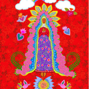 Feliz Navidad Virgin Mary Tarjeta de Nota plegada