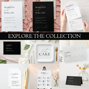 Postal de elección de comida blanca Minimalista RS