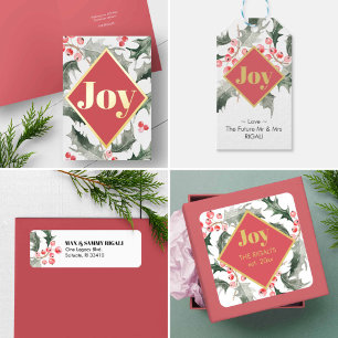 Elegantes Navidades Botánicos de Acuarela