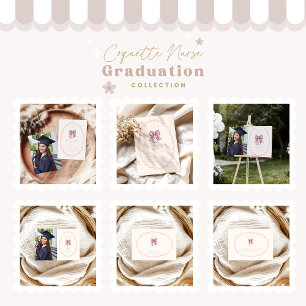 Tarjeta De Agradecimiento Graduado de la Escuela de Enfermería Coquette Pink