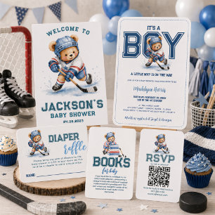 Tarjeta De Agradecimiento Dulce MVP Hockey sobre Hielo Oso de Peluche Niño B