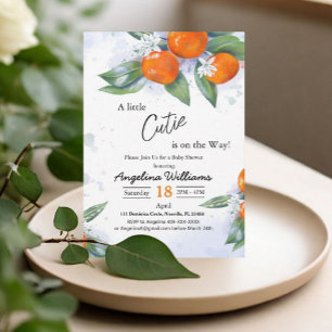 Tarjeta Baby Shower Tangerine de agradecimiento pl
