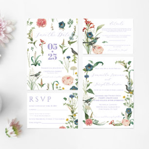 Invitación Elegante Lavanda y Sage Green Garden Wedding