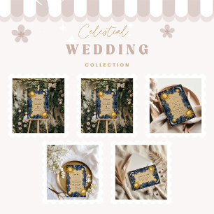 Tarjeta De Agradecimiento Boda Barroca Celestial Dorada
