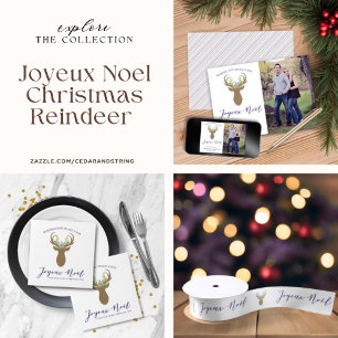 Adorno De Cerámica Navidades franceses Boho Reindee Joyeaux Noel Foto